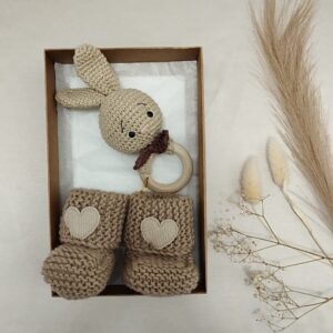 Rankų darbo rinkinukai berniukams su barškučiu - kramtuku ir tapukais